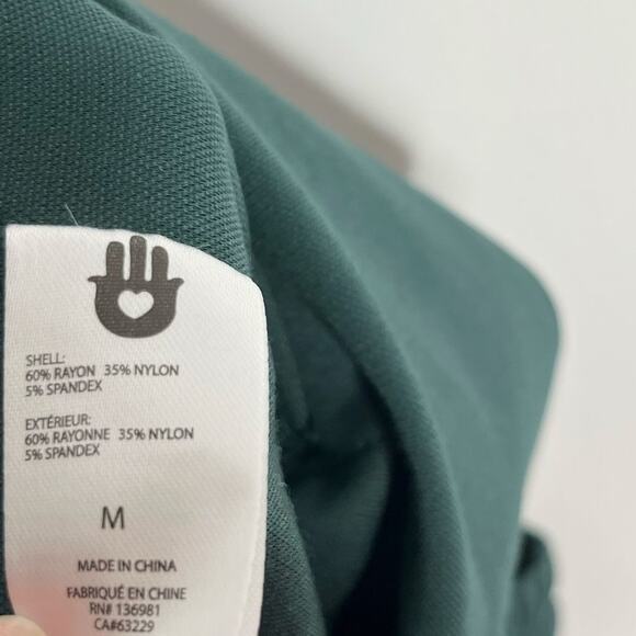 Spiritual Gangster Track Pants Womens Medium Green Stripe Pockets Loungewear - Picture 10 of 11